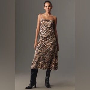BY ANTHROPOLOGIE SQUARE-NECK SLIP DRESS | Medium | NWT